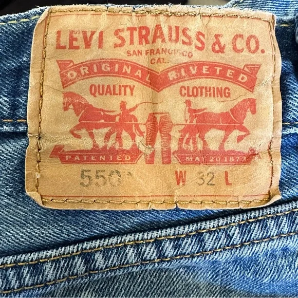 Levi’s Cutoff Reworked Denim Shorts | Y2K Design Pearl Studs Bleach Splatter - Picture 4 of 8